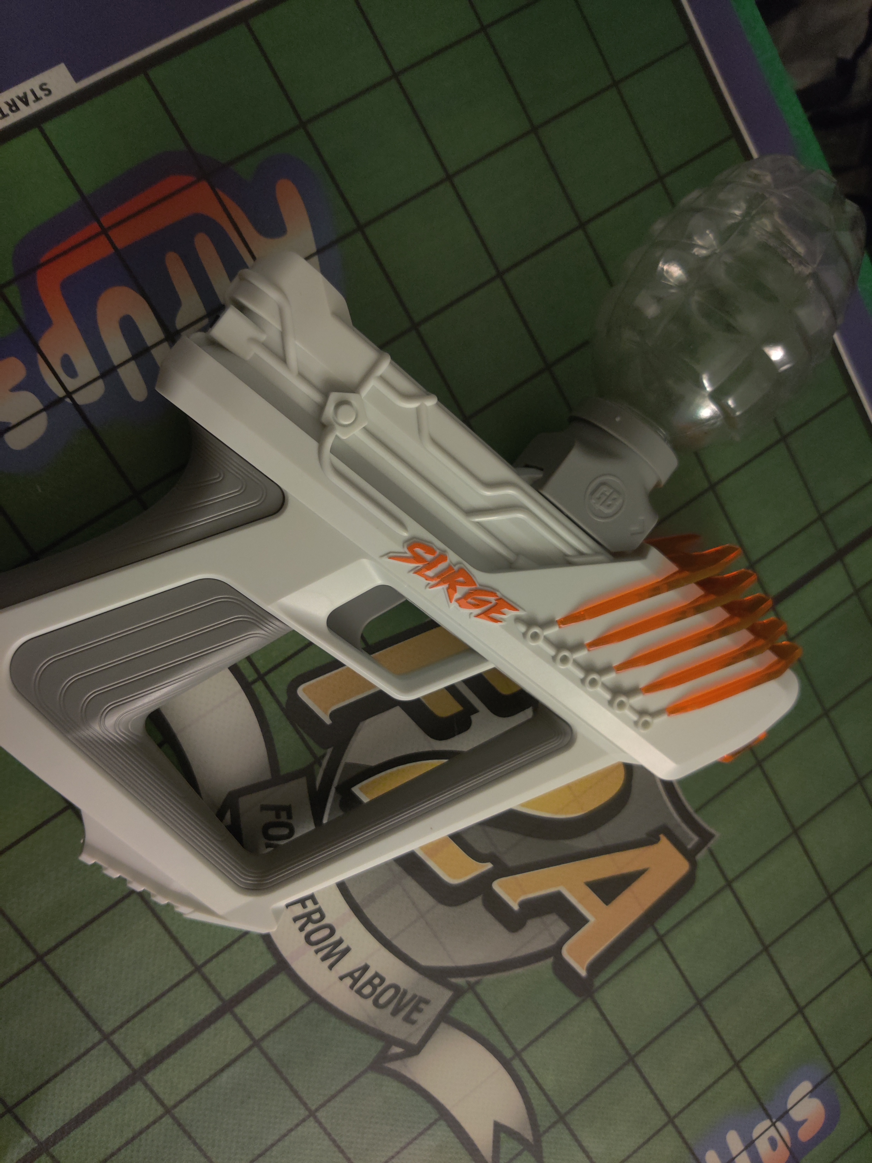 Gel blaster on F2A logo
